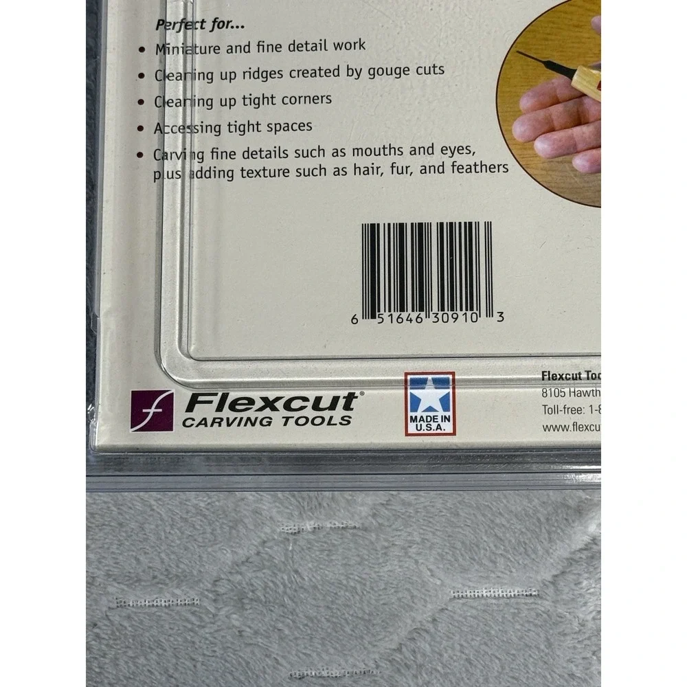 Flexcut MT910 Micro Tool Set 1.5mm Mixed Profile Wood Carving Tools USA NEW